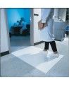 Tapis de 120 feuilles collantes jetables en polyéthylène blanc. Retient la saleté des semelles. 18"x 45". 4 x 30 feuilles.
