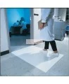 White tacky mat with 120 polyethylene disposable tacky sheets. Cleans shoe soles. 24"x 45”. 4 x 30 sheets.