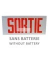 Enseigne «Sortie» 120V sans batterie, approuvée CSA. Boîtier en acier, face simple ou double.