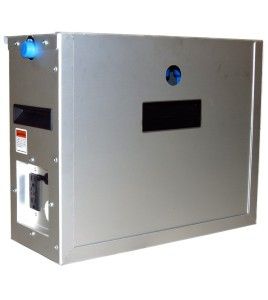 Pompe de filtration d’eau usée pour douche de décontamination TeleShower. Ensemble de filtres 25 µm et 5 µm inclus.