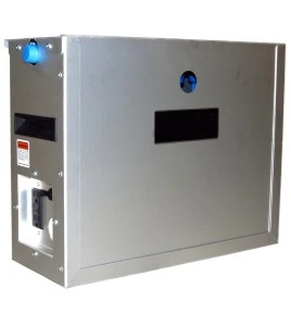 Pompe de filtration d’eau usée pour douche de décontamination TeleShower. Ensemble de filtres 25 µm et 5 µm inclus.