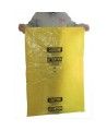 Sacs jaunes bilingues pour déchets d’amiante. Pour le transport de déchets dangereux. 33"x50", 100 sacs/rouleau.