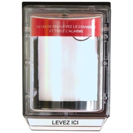 Water-resistant cover for manual fire alarm pull station