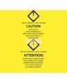 Statutory bilingual yellow bag for asbestos waste. Allows safe transportation of hazardous waste to landfills. 3 mils, 26"x40"