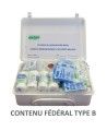 Trousse de premiers soins avec contenu fédéral type B (6 à 19 employés).
