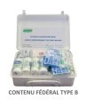 Trousse de premiers soins avec contenu fédéral type B (6 à 19 employés).