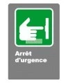 Affiche CSA «Arrêt d’urgence» en français, formats & matériaux divers, d’autres langues & éléments optionnels