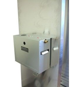 Pompe de filtration d’eau usée pour douche de décontamination TeleShower. Ensemble de filtres 25 µm et 5 µm inclus.