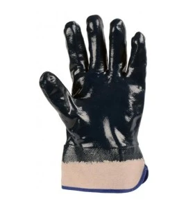 Nitrile coated cotton gloves, open cuffs