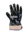 Nitrile coated cotton gloves, open cuffs