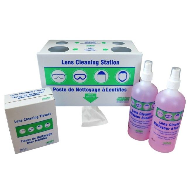 Metal lens cleaning station Metal lens cleaning station