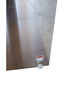 Portable aluminium decontamination shower for asbestos abatement workers (34 x 30 x 83 inches).