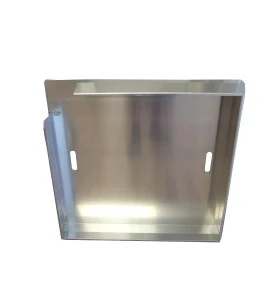 Portable aluminium decontamination shower for asbestos abatement workers (34 x 30 x 83 inches).