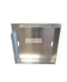 Portable aluminium decontamination shower for asbestos abatement workers (34 x 30 x 83 inches).