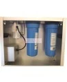 Pompe de filtration d’eau usée pour douche de décontamination TeleShower. Ensemble de filtres 25 µm et 5 µm inclus.