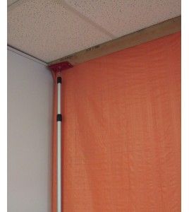 Zipwall Dust Barrier temporary wall system to set up a containment area for messy jobs or any type of decontamination work.