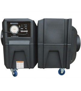 Purificateur d’air portable BULLDOG deluxe à 2 vitesses. Débit de 1300 cfm ou 2000 cfm pour désamiantage et décontamination