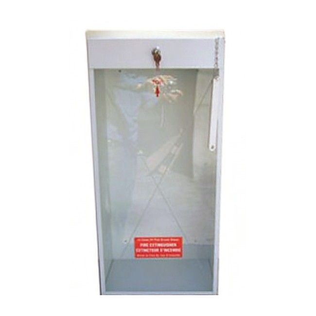 Cabinet de surface en acier pour extincteurs de 20 lbs à poudre ou 2.5 gallons à eau. Cabinet de surface en acier pour extincteurs de 20 lbs à poudre ou 2.5 gallons à eau.
