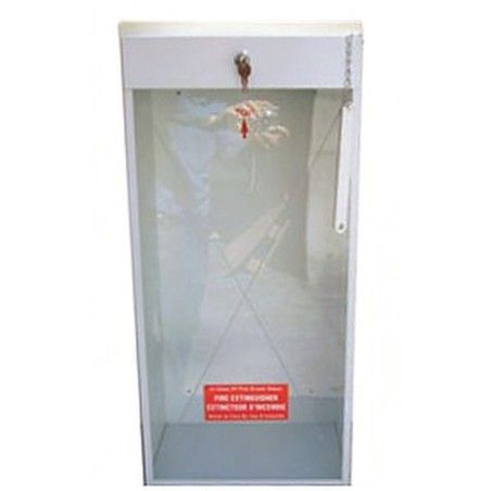 Surface-mounted steel cabinet for 20 lbs or 2.5 gal extinguishers