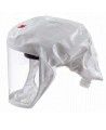 3M complete Versaflo powered air purifying respirator (PAPR) kit for pharmaceutical and health facilities. Head cover facepiece.