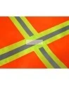 Orange nylon traffic flag with yellow and reflective stripes, 18 x 26 in.