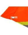 Orange nylon traffic flag with yellow and reflective stripes, 18 x 26 in.