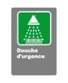 Affiche CSA «Douche d’urgence» en français, formats & matériaux divers, d’autres langues & éléments optionnels