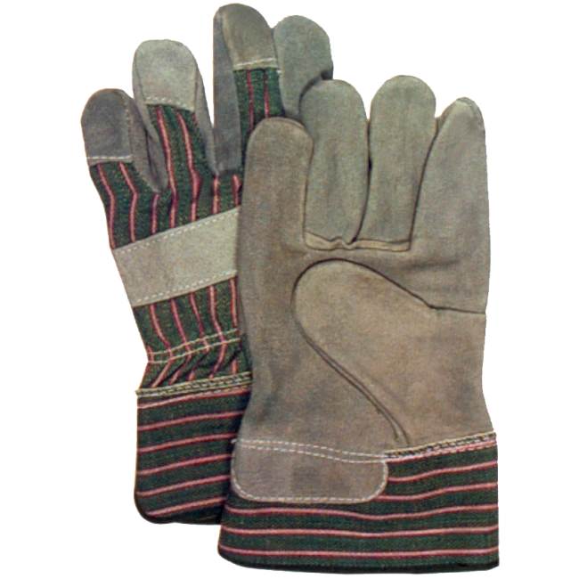 Gants paume de cuir fendu, avec doublure intérieure