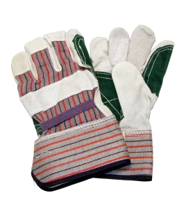 Split leather palm, lined & reinforced