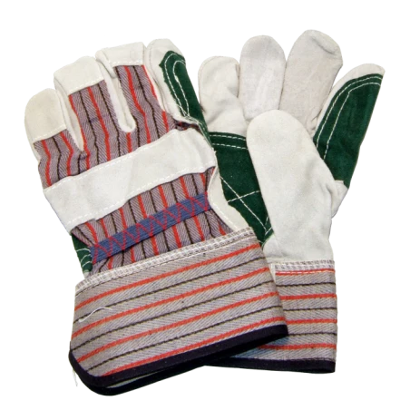 Gants paume de cuir fendu avec  paume et index doublés