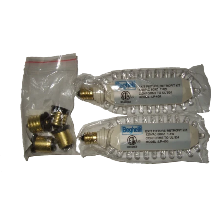 Retrofit kit with 2 LED lightbulbs 1.5 W for emergency "Exit" signs