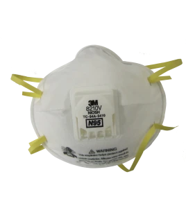 Masque de protection respiratoire 8210V avec valve de 3M, N95. Efficace contre les particules solides et liquides sans huile.
