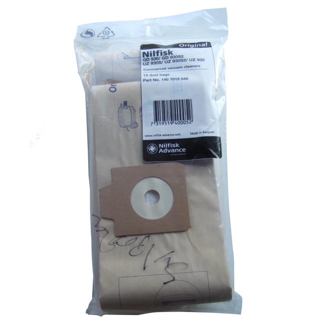 Sacs de 4 gal (US) (15 L) pour aspirateur-traineau industriel Nilfisk GD930. Idéal pour le désamiantage et la décontamination