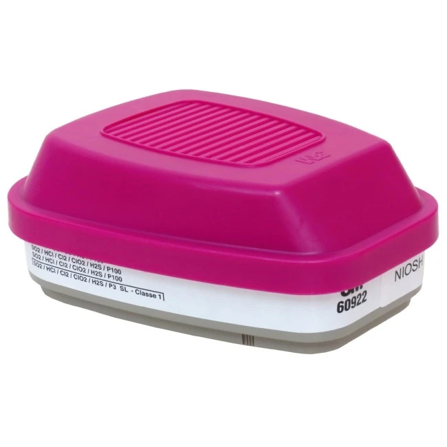 Cartouche combinée P100 de 3M pour gaz acides, compatible avec masque de protection respiratoire des séries 6000 & 7500