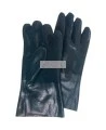 Gant de flanelle de coton enduit de PVC vert à finition rugueuse d’une longueur de 14 po. Taille unique large. Vendu à la paire.