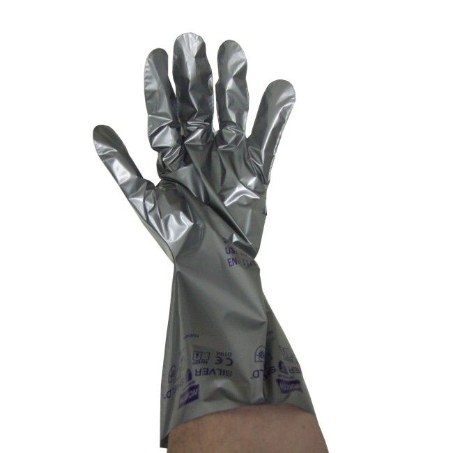 Gants Silver Shield ambidextres sans poudre de 2,7 mils d'épaisseur pour protection chimique. Vendu en paquet de 10 paires. Gants Silver Shield ambidextres sans poudre de 2,7 mils d'épaisseur pour protection chimique. Vendu en paquet de 10 paires.