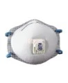 Masque de protection respiratoire P95 avec soupape de 3M. Protection contre les particules solides, liquides et huileuses.