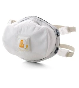 3M N100 NIOSH approved particulate respirator with a Cool FlowTM valve. Protects from some hazardous particles.