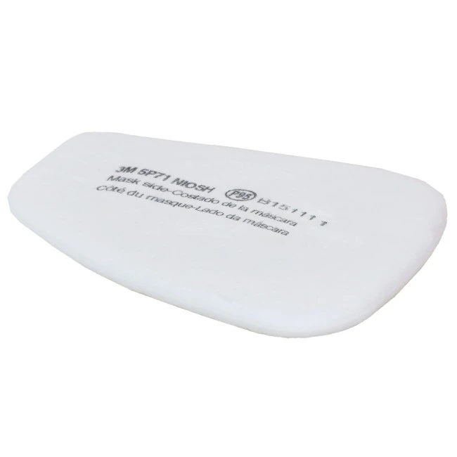 Filtre P95 fait pour le dispositif de retenu 501 de 3M qui se rattache à une cartouche série 6000. Vendu à la paire. 10/boite.