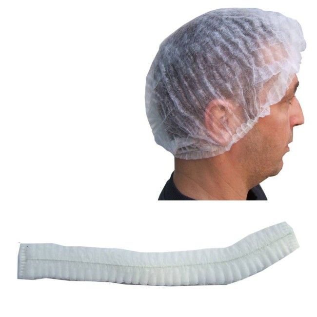 Bonnet pliable et jetable blanc 24 po. 1000 unités Bonnet pliable et jetable blanc 24 po. 1000 unités