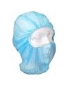 Cagoule balaclava jetable en polypropylène bleu, sans latex, 500/caisse.