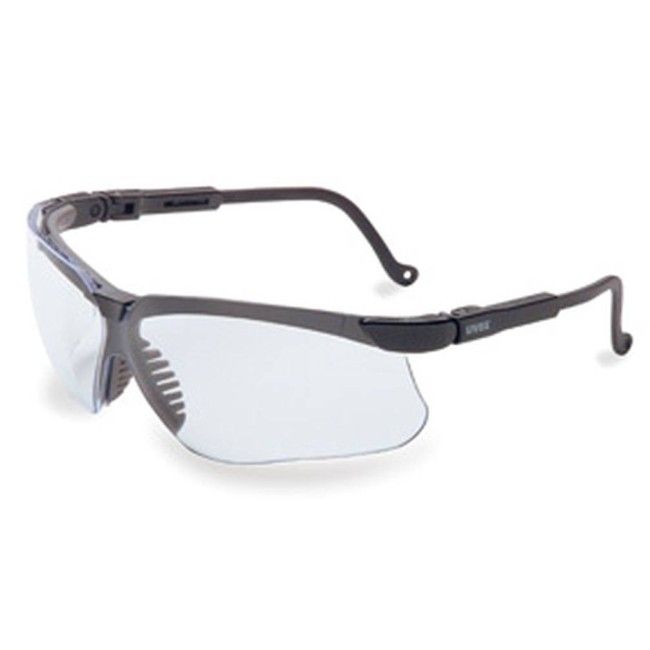 Uvex Genesis protective eyewear with Uvextreme anti-fog treated clear polycarbonate lenses. Exceed military impact standards Uvex Genesis protective eyewear with Uvextreme anti-fog treated clear polycarbonate lenses. Exceed military impact standards