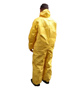 TYCHEM 2000 disposable yellow coverall with hood sold individually