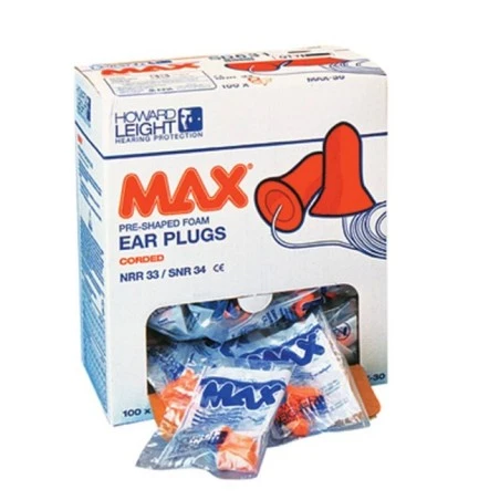 Bouchon Max en mousse avec corde 33 db . bt/100 un.