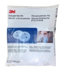 3M P95 filter for half & full facepiece respirators series 6000, 7500 & Ultimate FX. NIOSH  approved. 2 units.