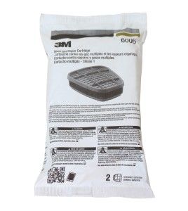 3M approved organic vapours, acid gases & other gases cartridge for 3M respirators series 6000, 7000 & FF-400. Sold in pairs.