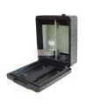 Heating cabinet for two bottles of Cederroth eyewash solution, 500 ml format.
