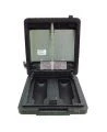 Heating cabinet for two bottles of Cederroth eyewash solution, 500 ml format.