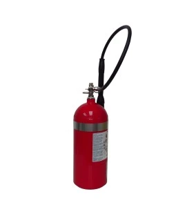 Portable fire extinguisher with CO2, 10 lbs, type BC, ULC 10BC, with wall hook. Best for electrical fires.