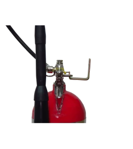 Portable fire extinguisher with CO2, 10 lbs, type BC, ULC 10BC, with wall hook. Best for electrical fires.